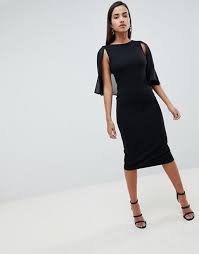 Asos Asos Design Woven Mix Cape Back Pencil Dress Pencil Dress How To Look Classy Business Fashion