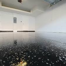 This easy diy tutorial will show you how to prepare your concrete garage floor and apply a durable and beautiful epoxy coating! Black Metallic Flake Epoxy Garage Floor Cj Garage Flooring