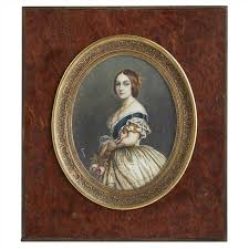Who is wearing the star of garter in 1846? Franz Xaver Winterhalter Portrait Miniature Of Queen Victoria Mutualart