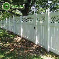 If you have places where the fence is too high or too low, you can fill in any gap with landscape timbers, or shave off the top of the ground with a shovel like i did. China 5 Foot Semi Private Vinyl Fencing Lattice Uneven Ground China Garden Fence Fence Panel