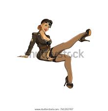 Cute Sexy Military Pilot Uniform Pin Stock Vector Royalty Free 761202787