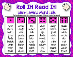 Three Ready Made Silent Letters Dice Games For K 2nd Special Education Home Schooled Children Resource Includes The Silent Lett Phonics Le Words Word List