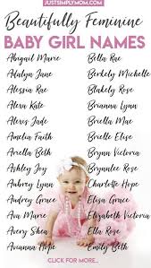 Here You Will Find An Extensive List Of Beautiful Modern And Feminine First And Middle Names For Your Baby Girl Names Unique Cute Baby Names Baby Girl Names