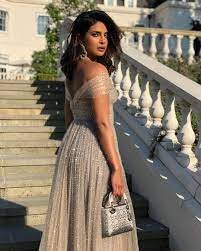 Priyanka Chopra Changed Into The Most Stunning Dior Gown For Prince Harry And Meghan Mark Evening Reception Outfit Reception Dress Guest Indian Reception Dress