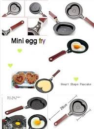 Mini Lovely Heart Shaped Egg Fry Frying Pan Cook Pan Non Stick Have Pot Lids Heart Shaped Pancakes Pot Lids Mini Eggs