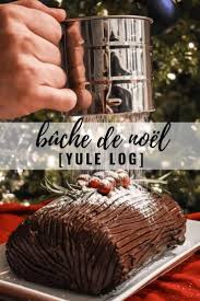 Yule Log Cake Buche De Noel Chocolate Cake Is Filled With Whipped Cream Rolled Into The Shape Of A Lo Yule Log Cake Easy Yule Log Recipe Chocolate Yule Log