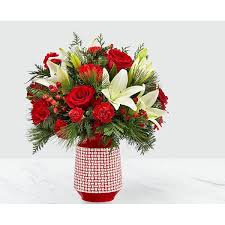Sweet Joy Bouquet White And Red Flowers On This Christmas Usa 15 Of Christmas Flower Arrangements Christmas Floral Arrangements Christmas Flower Delivery