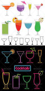 Cocktail Icons Drink Umbrellas Cocktails Drawing Cocktail Art