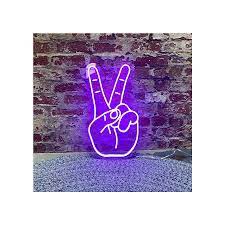 Free returns 100% satisfaction guarantee fast shipping. Peace Hand Symbol Neon Light Free Remote Dimmer Custom Neon