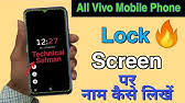 How to remove lockscreen (passcode, pattern lock), bypass frp for vivo y65. How To Create Vivo Phones Lock Screen Nickname Youtube