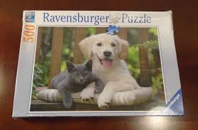 Ravensburger 750 piece jigsaw puzzles. Ravensburger Friendly Opposites Dog Cat 500 Piece Jigsaw Puzzle 142347 New Ravensburger Puppy And Kitten Jigsaw Puzzles
