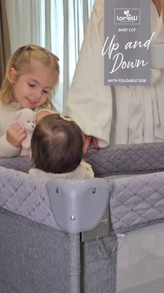 The Up and Down baby cot with a foldable side provides easy access to the  baby, the wheels and compact folding with a bag make it convenient both at  home and when traveling. 💫, Детската кошара Up and ...