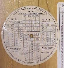 Lufkin Round Screw Thread Calculator Chart