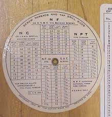 Lufkin Round Screw Thread Calculator Chart