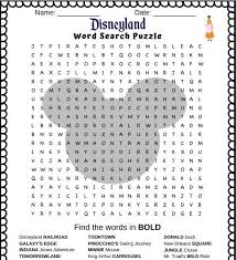 Lots of easy crossword puzzles printable for you! Disneyland Word Search Puzzle Free Printable Pdf Puzzletainment Publishing