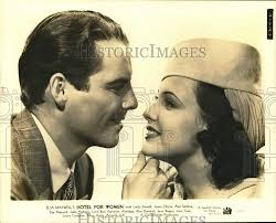 1939 Press Photo James Ellison, Linda Darnell in intimate scene; Hotel For  Women