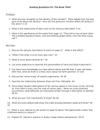 Discussion Points And Guiding Questions For The Book Thief