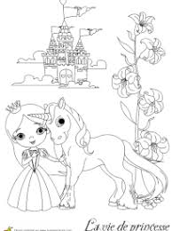 Coloriage Princesse Licorne Et Chateau Coloriage Princesse Coloriage Chateau Licorne Coloriage
