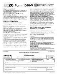 We last updated federal form 1040 in january 2021 from the federal internal revenue service. Irs 1040 V Form Pdffiller