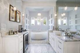 Traditional bathroom with bookshelf mural. 25 Terrific Transitional Bathroom Designs That Can Fit In Any Home