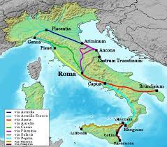 Citta metropolitana di roma capitale. File Map Of Roman Roads In Italy Png Wikimedia Commons