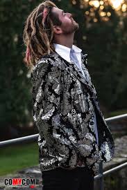 70er Jahre Ornamente Sakko Schwarz Silberfarben In 2020 70er Jahre Mode Sakko Und 70er Jahre Stil