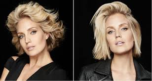 A short texted bob with the perfect blonde and shadowed root. Krotkie Fryzury W Wydaniu Wieczorowym Claudia Pl
