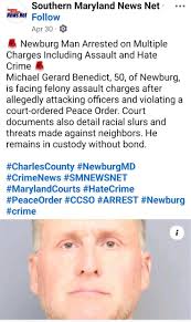 Michael Benedict is the son of Charles County Democrat Central County  member Virginia Benedict 👀