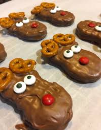 Use a fork to remove the cookie from the chocolate, allowing the excess chocolate to drip off. Nutter Butter Reindeer Cookies My Imperfect Kitchen