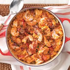 Carolina Red Rice With Shrimp And Bacon Southern Cast Iron Recipe Red Rice Shrimp And Rice Seafood Recipes