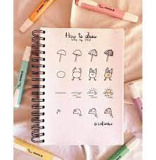 High quality aesthetic doodle inspired spiral notebooks by independent artists and designers from around the world. 50 Easy Cute Things To Draw With Step By Step Examples Notebooktherapy