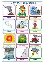 Natural Disasters Picture Dictionary Natural Disasters For Kids Natural Disasters Art Natural Disasters