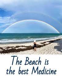 The Beach Is The Best Medicine Woman Watching Rainbow Beach Beach Quotes Beach Lifestyle