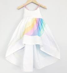 Pastel Rainbow Pleiades Handmade Dress Unicorn Colors Rainbow Dress Unicorn Dress Girls Birthday Party Dress
