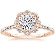 One of the most common varieties of men's rose gold wedding band is a rose gold tungsten rings. Crown Halo Engagement Ring Reina Brilliant Earth