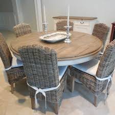 Round Kitchen Table With Wicker Chairs It Would Be Nice If The Table Had A Leaf Rattan Dining Chairs Dining Chair Design Wicker Dining Tables