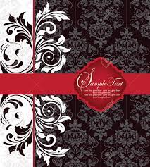 Maybe you would like to learn more about one of these? Vintage Invitation Card With Ornate Elegant Abstract Floral Design White And Black Flowers With Red Ribbon Vector Illustration Royalty Free Cliparts Vectors And Stock Illustration Image 37981442