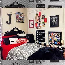 Dormify On Instagram Black White Red All Over Jillianswimmer White Dorm Room Red Dorm Girls Dorm Room
