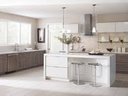Modern Meets Rustic In This Diamond Kitchen Featuring A Contemporary High Glos Modern Kitchen Cabinet Design White Modern Kitchen Semi Custom Kitchen Cabinets