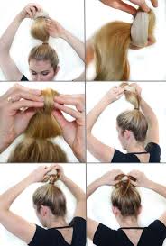 Now spread the bottom part and put the finger inside the thick band again and pull the rest of the hair from the middle. Sock Bun Tutorial W Step By Step Photos Luci S Morsels