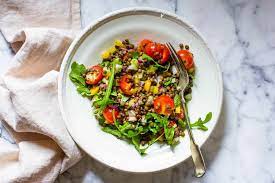 Lentil Salad With Summer Vegetables Recipe Lentil Salad Summer Vegetable Recipes Delicious Salads