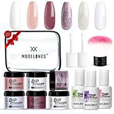 This first nail is perfect for prom or date night. Amazon Com Dipping Powder Nail Kit With 6 Colors White Glitter Dip Powder System Starter Nail Kit Acrylic Dipping System For French Nail Manicure Nail Art Set Essential Kit Portable Kit For Travel