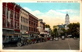 West Main Street Showing Court House Newark Oh Newark Ohio Newark Main Street