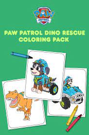 Paw patrol party supplies are now available at walmart! Print This Paw Patrol Dino Rescue Coloring Pack Nickelodeon Parents