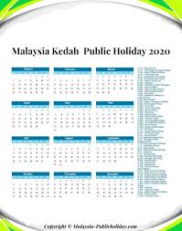 See egypt public holidays 2018. Kedah Holiday Calendar 2020 Public Federal