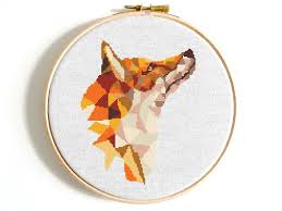 This kit comes with everything you need to complete this mama and baby fox cross stitch pattern! Home Improvement Home Hobby Modern Fox Cross Stitch Pattern Easy Pattern Geometric Cross Stitch Funny Fox Geometric Cross Stitch Pattern Cute Animal Cross Stitch