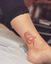 Kong On Instagram Fineline Tattoo Ink Finelinetattoo Tatuagem Me Dragontattoo Red Ink Tattoos Red Tattoos Dragon Tattoo For Women