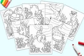 Whats your kids favorite sea animal? 21 Free Printable Cute Sea Creature Coloring Pages For Kids The Artisan Life