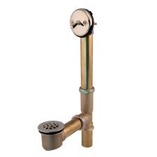 Is it possible that the stopper has simply moved on? Trip Lever 1 1 2 In 20 Gauge Brass Pipe Bath Drain In Polished Brass Bathroom Fixtures Bathroom Sink Bathtub Accessories