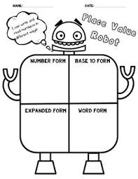 Place Value Robot Teaching Grade 2nd Grade Math First Grade Math